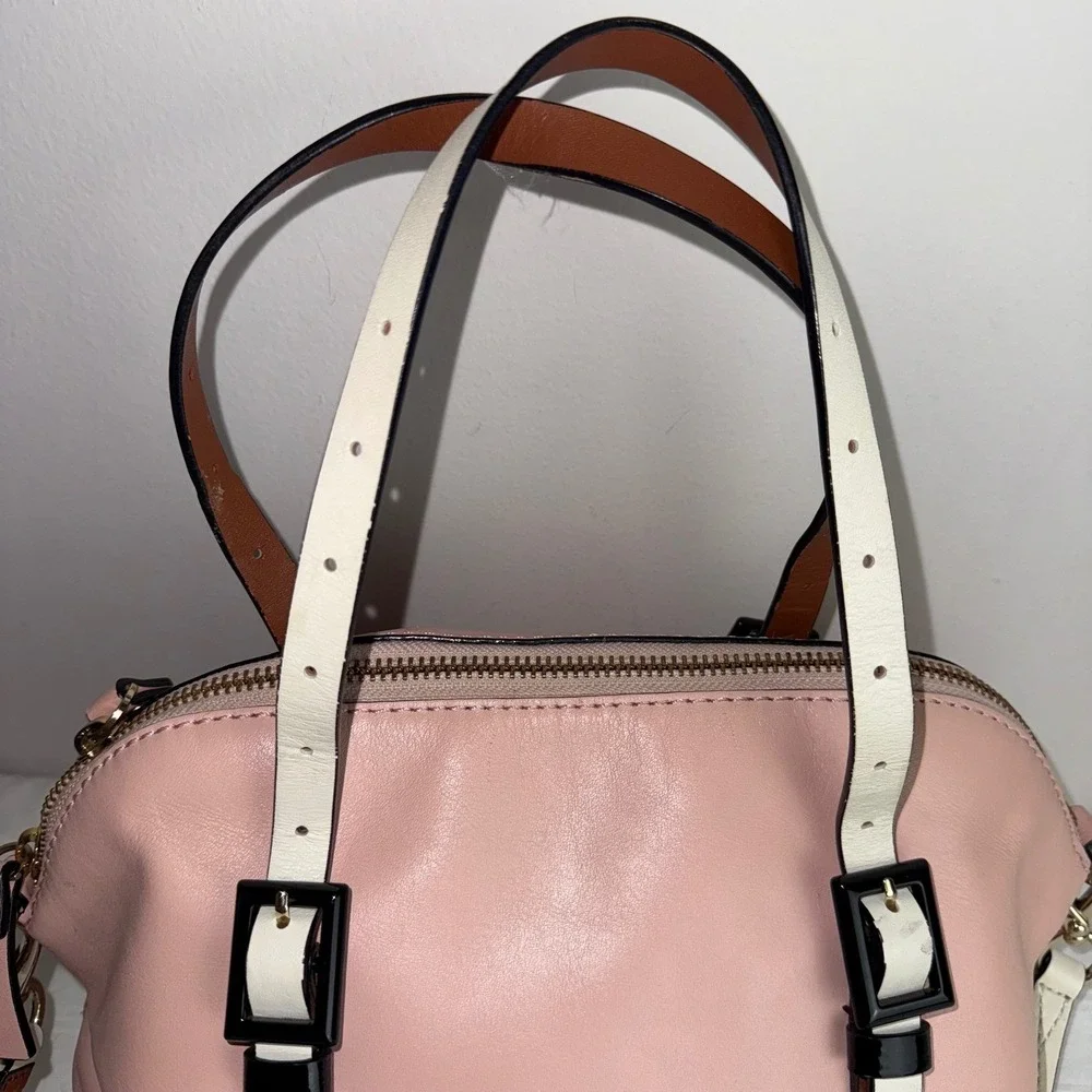 Kate Spade New York Pink Leather Dome Satchel Shoulder Bag & Wallet Set Dust Bag